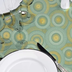 Nappe De Table|douceur d'intu017drieur Nappe rectangulaire antitache (145 x 240 cm) Eclipse Vert sauge