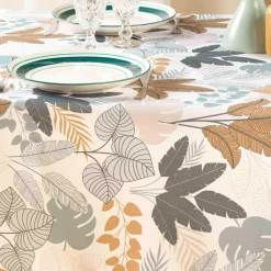 Nappe De Table|douceur d'intu017drieur Nappe rectangulaire antitache (150 x 240 cm) Fidji e Vert