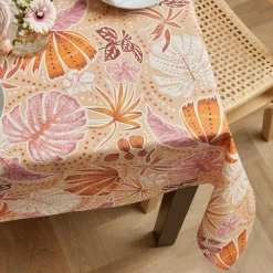 Nappe De Table|EMINZA Nappe rectangulaire coton enduit (150 x 350 cm) Tenerife Multicolore