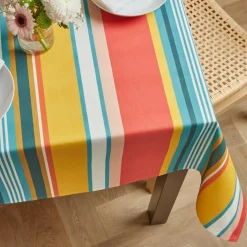 Nappe De Table|EMINZA Nappe rectangulaire coton enduit (150 x 350 cm) Bonifacio Multicolore