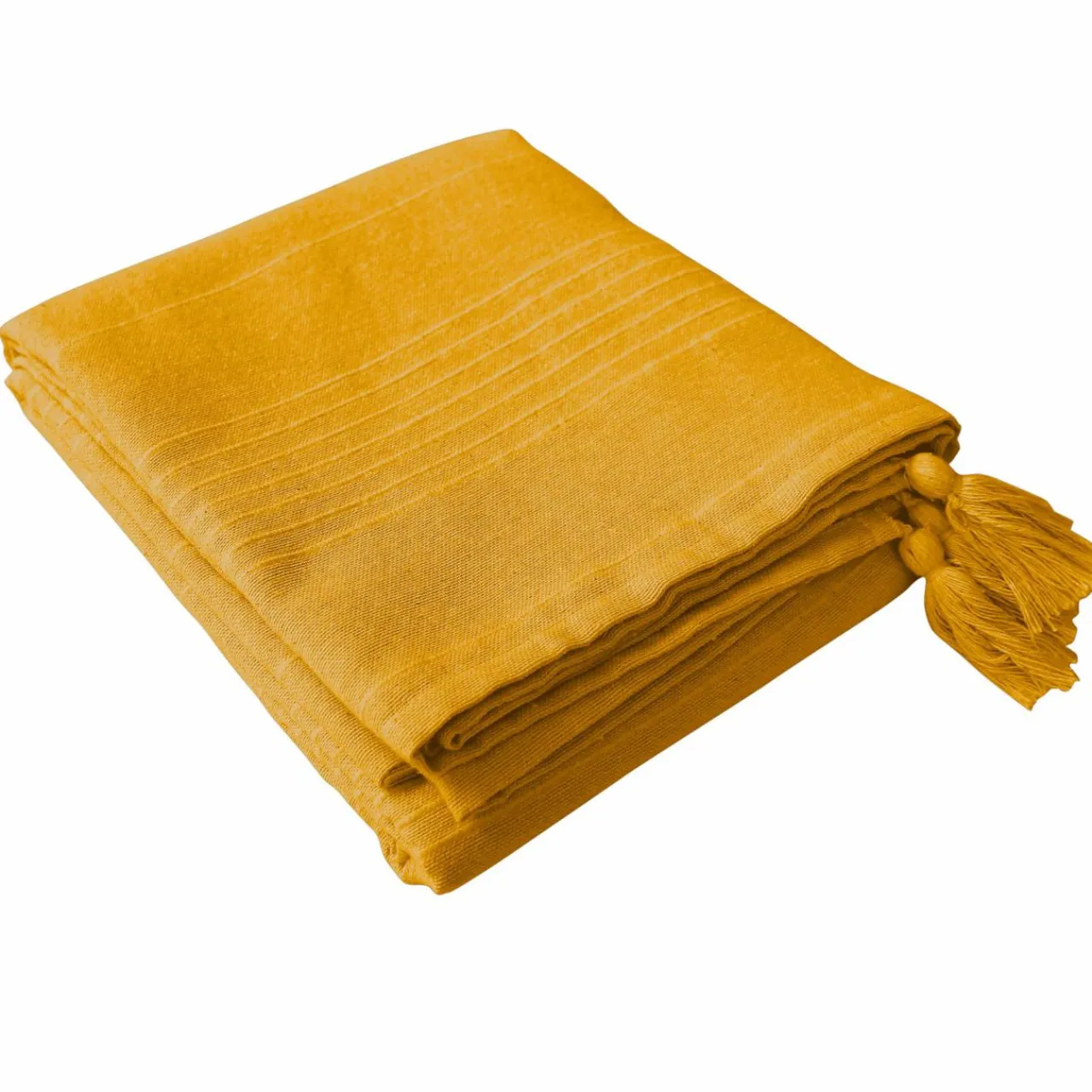 Nappe De Table|ENJOY HOME Nappe rectangulaire coton recyclé (140 x 240 cm) Bombay Jaune moutarde
