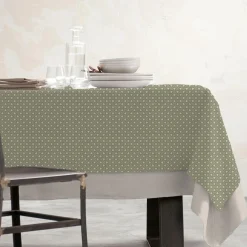 Nappe De Table|EMINZA Nappe rectangulaire coton enduit (150 x 250 cm) Gloria e Vert