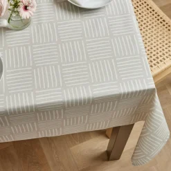 Nappe De Table|EMINZA Nappe rectangulaire coton enduit (150 x 250 cm) Paolo Beige