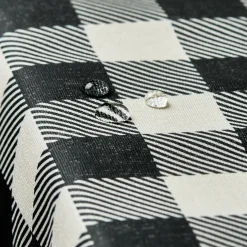 Nappe De Table|EMINZA Nappe rectangulaire coton enduit (150 x 250 cm) Vichy e Noir