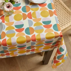 Nappe De Table|EMINZA Nappe rectangulaire coton enduit (150 x 250 cm) Brooklyn Multicolore
