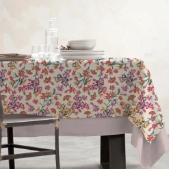 Nappe De Table|EMINZA Nappe rectangulaire coton enduit (150 x 250 cm) Margot Multicolore