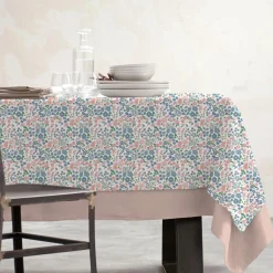 Nappe De Table|EMINZA Nappe rectangulaire coton enduit (150 x 250 cm) Corolle Multicolore
