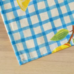 Nappe De Table|EMINZA Nappe rectangulaire coton enduit (150 x 250 cm) Menton e Bleu