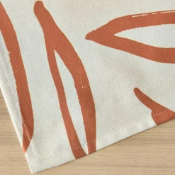 Nappe De Table|EMINZA Nappe rectangulaire coton enduit (150 x 350 cm) Galice Terracotta