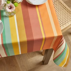 Nappe De Table|EMINZA Nappe rectangulaire coton enduit (150 x 250 cm) Ajaccio Multicolore