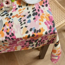 Nappe De Table|EMINZA Nappe rectangulaire coton enduit (150 x 350 cm) Mowgli Multicolore