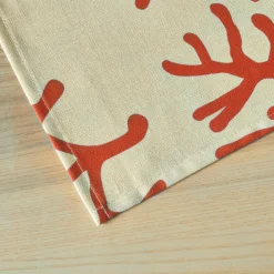 Nappe De Table|EMINZA Nappe rectangulaire coton enduit (150 x 250 cm) Moorea Corail Orange