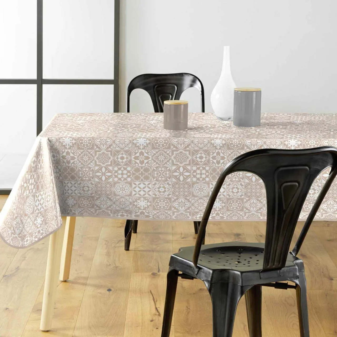 Nappe De Table|douceur d'intu017drieur Nappe rectangulaire enduite PVC (140 x 240 cm) Carella he Blanc