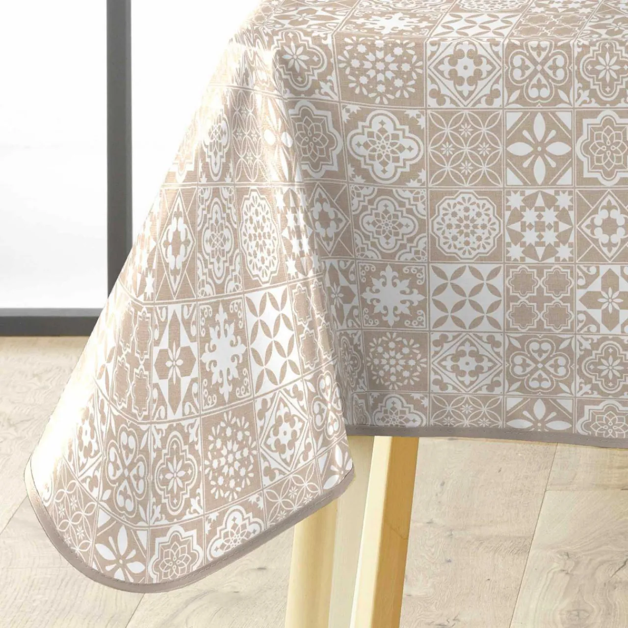 Nappe De Table|douceur d'intu017drieur Nappe rectangulaire enduite PVC (140 x 240 cm) Carella he Blanc