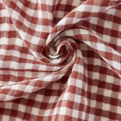 Nappe De Table|EMINZA Nappe rectangulaire gaze de coton (150 x 250 cm) Gaïa vichy Terracotta