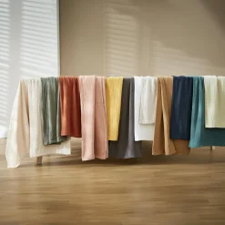 Nappe De Table|EMINZA Nappe rectangulaire gaze de coton (150 x 350 cm) Gaïa Jaune safran