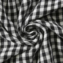 Nappe De Table|EMINZA Nappe rectangulaire gaze de coton (150 x 250 cm) Gaïa vichy e Noir