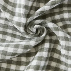 Nappe De Table|EMINZA Nappe rectangulaire gaze de coton (150 x 350 cm) Gaïa vichy Vert romarin