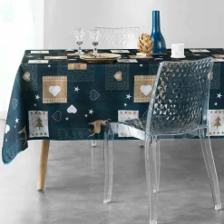 Nappe De Table|DOUCEUR D'INTERIEUR Nappe rectangulaire (L240 cm) Augustin e Bleu