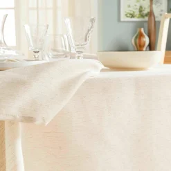 Nappe De Table|douceur d'intu017drieur Nappe rectangulaire lin (140 x 240 cm) Pauline Ecru
