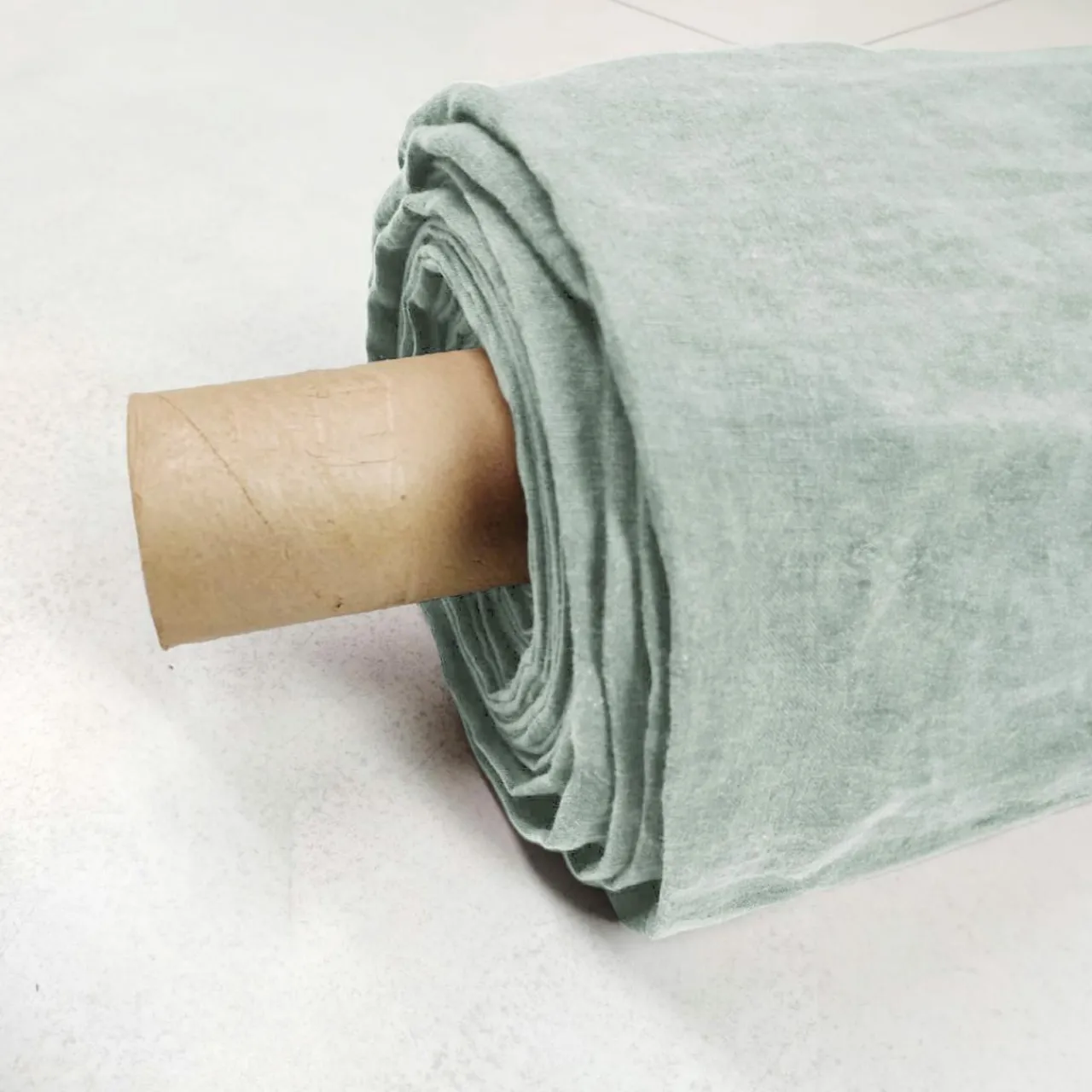 Nappe De Table|EMINZA Nappe rectangulaire lin lavé (170 x 350 cm) Louise Vert Eucalyptus