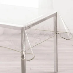 Nappe De Table|DOUCEUR D'INTERIEUR Nappe rectangulaire toile cirée transparente (140 x 240 cm) Garden Taupe