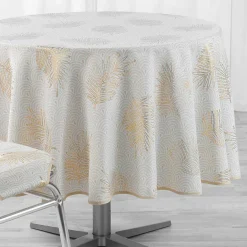 Nappe De Table|DOUCEUR D'INTERIEUR Nappe ronde (D180 cm) Sunny Gold Or
