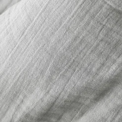 Nappe De Table|EMINZA Nappe ronde gaze de coton (180 cm) Gaïa Gris nuage Gris clair