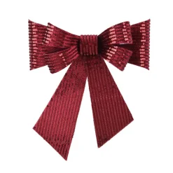 Décoration De Sapin|KAEMINGK Noeud de Noël (H25 cm) Réveillon festif Rouge