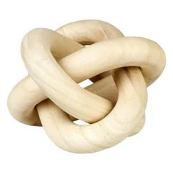 Objet Déco|OSTARIA Nœud en bois à poser (15 x 15 cm) Chaîne Beige