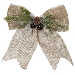 Décoration De Sapin|Feeric Lights & Christmas Nœud pailleté (H38 cm) Nature Beige