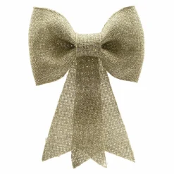 Décoration De Sapin|KAEMINGK Nœud pailleté (H14 cm) Royal Or