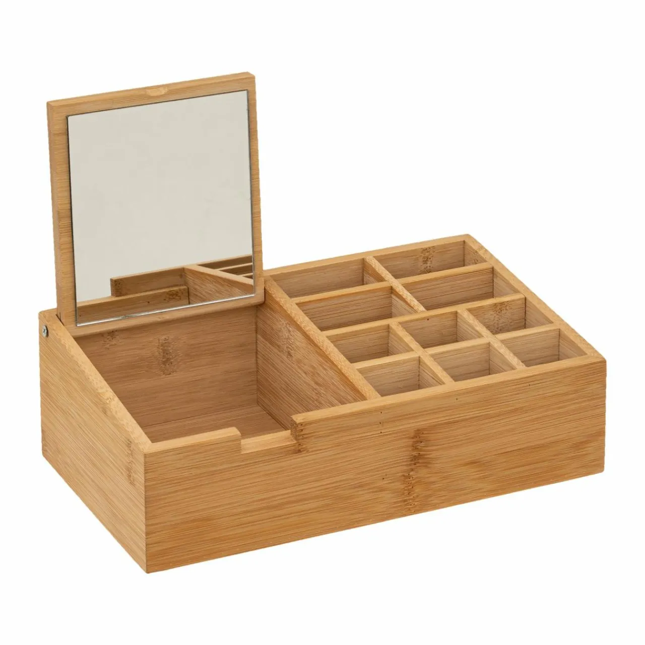 Panier Et Organisateur|Accessoire Salle De Bain|5 Five Simply Smart Organiseur Miroir 10 compartiments Bambou Naturel