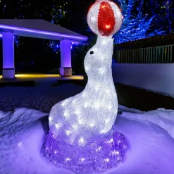 Déco Et Objet Lumineux|Feeric Lights & Christmas Otarie lumineuse 80 LED (H50 cm) Églantine Blanc froid