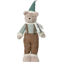 Père Noël, Animaux Et Personnage|KAEMINGK Ours des neiges (H75 cm) Gabriel et vert clair Beige