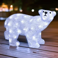 Déco Et Objet Lumineux|Feeric Lights & Christmas Ours lumineux 60 LED (H35 cm) Bali Blanc froid