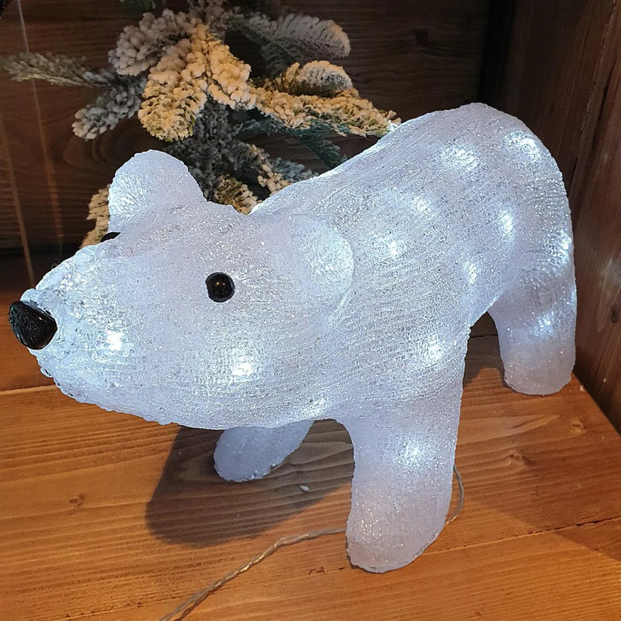 Déco Et Objet Lumineux|KAEMINGK Ours lumineux solaire 40 LED (H24 cm) Titouan Blanc froid