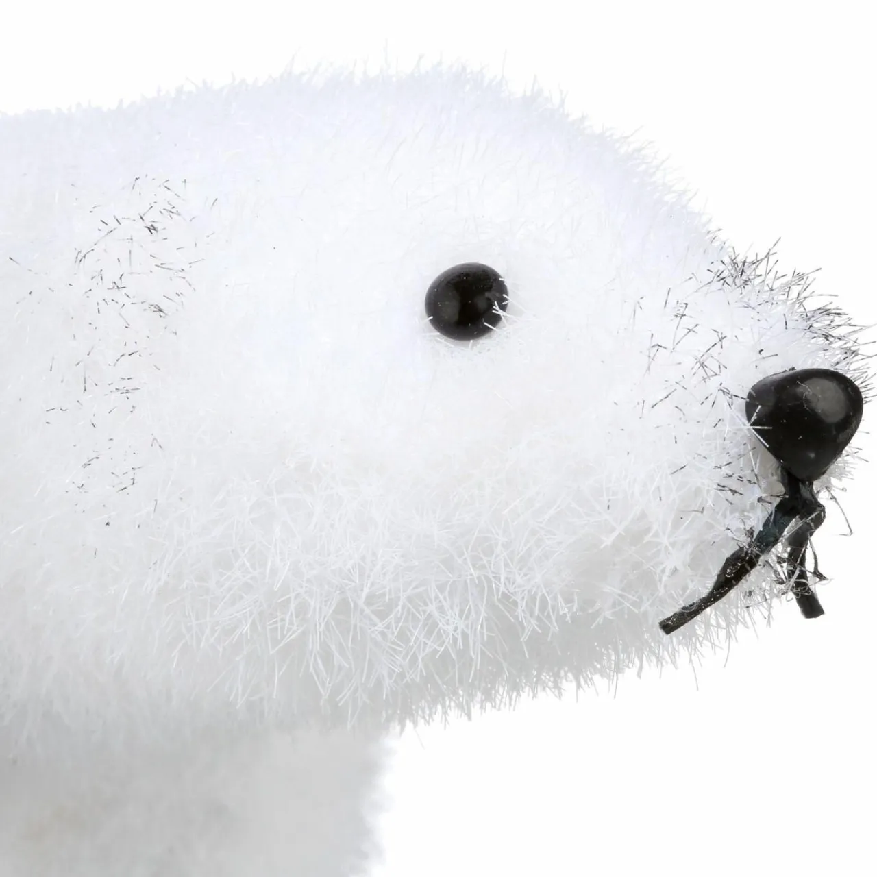 Père Noël, Animaux Et Personnage|Feeric Lights & Christmas Ours polaire déco (H21 cm) Plume Blanc