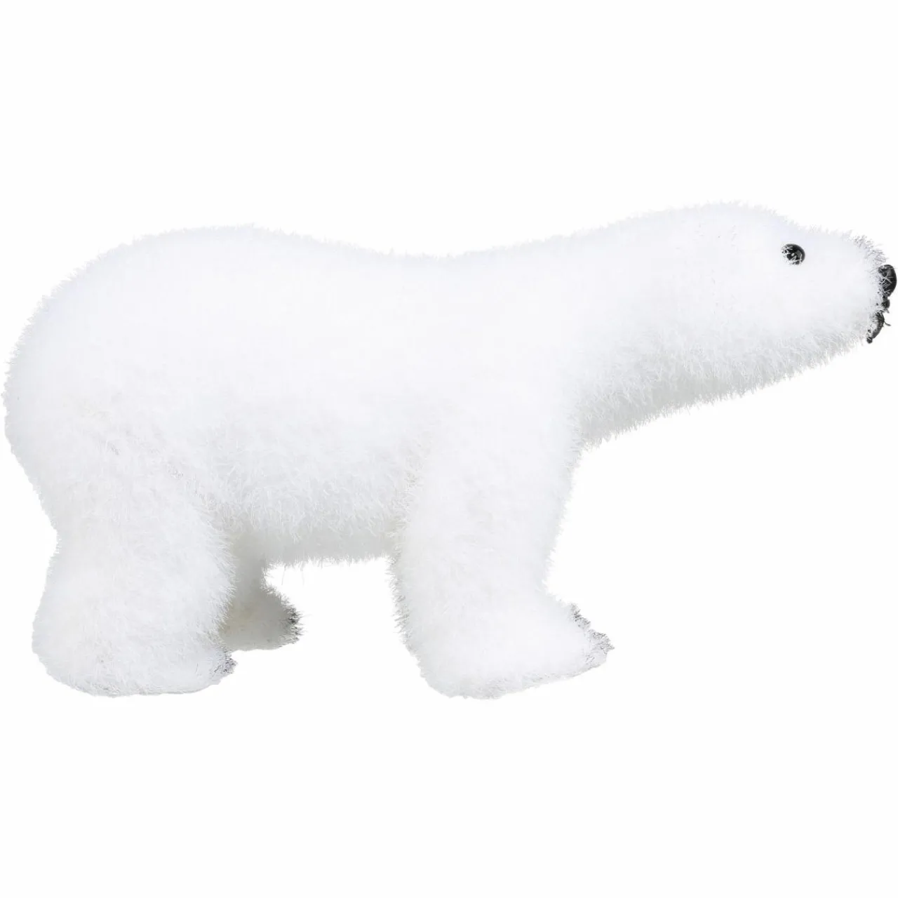 Père Noël, Animaux Et Personnage|Feeric Lights & Christmas Ours polaire déco (H21 cm) Plume Blanc