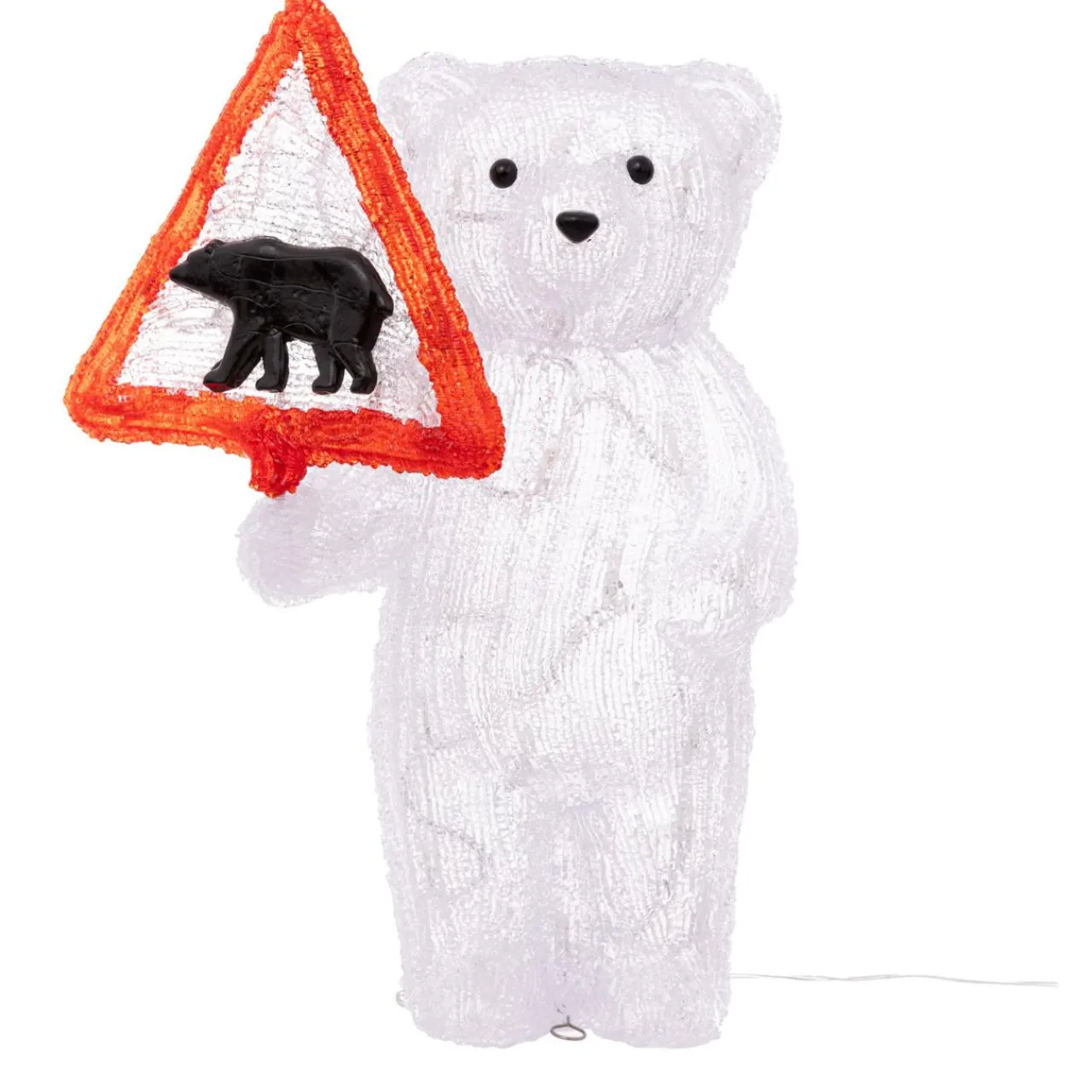 Déco Et Objet Lumineux|Feeric Lights & Christmas Ours polaire solaire 50 LED (H39 cm) Warning Blanc chaud