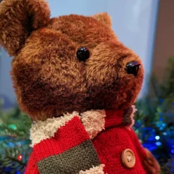 Père Noël, Animaux Et Personnage|KAEMINGK Ourson de Noël (H36 cm) Carlito et son écharpe Rouge