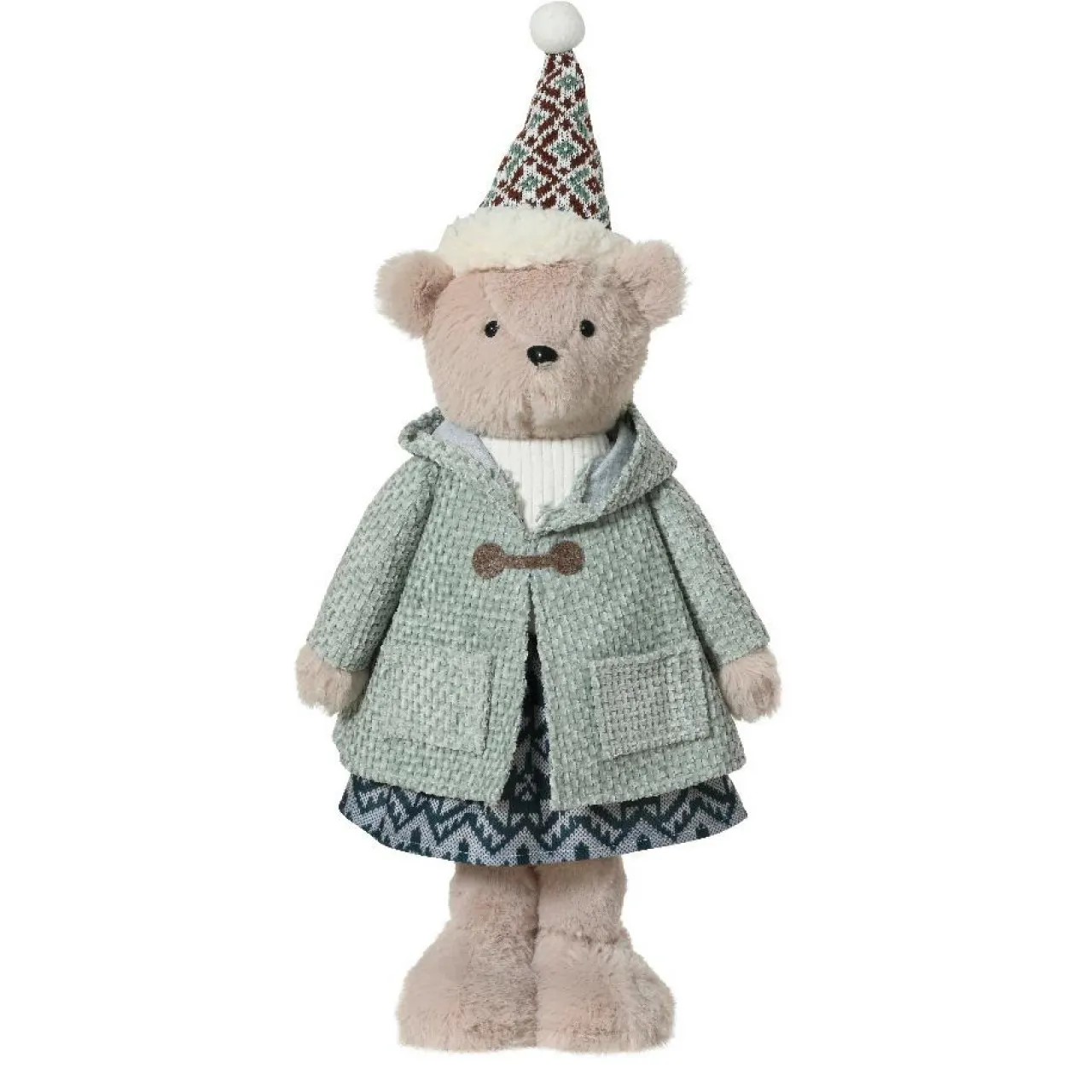 Père Noël, Animaux Et Personnage|KAEMINGK Oursonne des neiges (H53 cm) Gabrielle et vert clair Beige