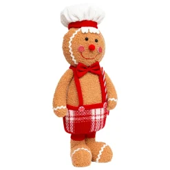 Père Noël, Animaux Et Personnage|JJA Pain d'épices debout (H49 cm) Petit cuistot Marron clair