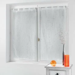 Voilage|DOUCEUR D'INTERIEUR Paire de voilages à passants (90 x 160 cm) Filiane Blanc