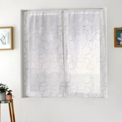 Voilage|ENJOY HOME Paire de voilages brodés passe-tringle (60 x 90 cm) Galet Gris