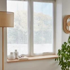 Voilage|EMINZA Paire de voilages passe-tringle (60 x 90 cm) Arthur Blanc