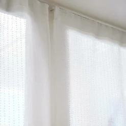 Voilage|EMINZA Paire de voilages passe-tringle (60 x 90 cm) Arthur Blanc