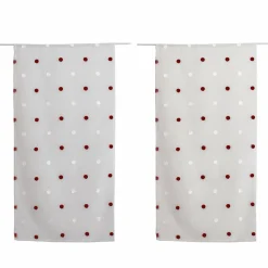 Voilage|ENJOY HOME Paire de voilages passe-tringle (60 x 160 cm) Pointia Bordeaux