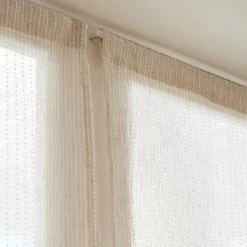 Voilage|EMINZA Paire de voilages passe-tringle (60 x 160 cm) Arthur Beige