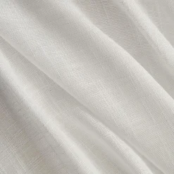 Voilage|EMINZA Paire de voilages passe-tringle effet lin (60 x 160 cm) Robin Blanc